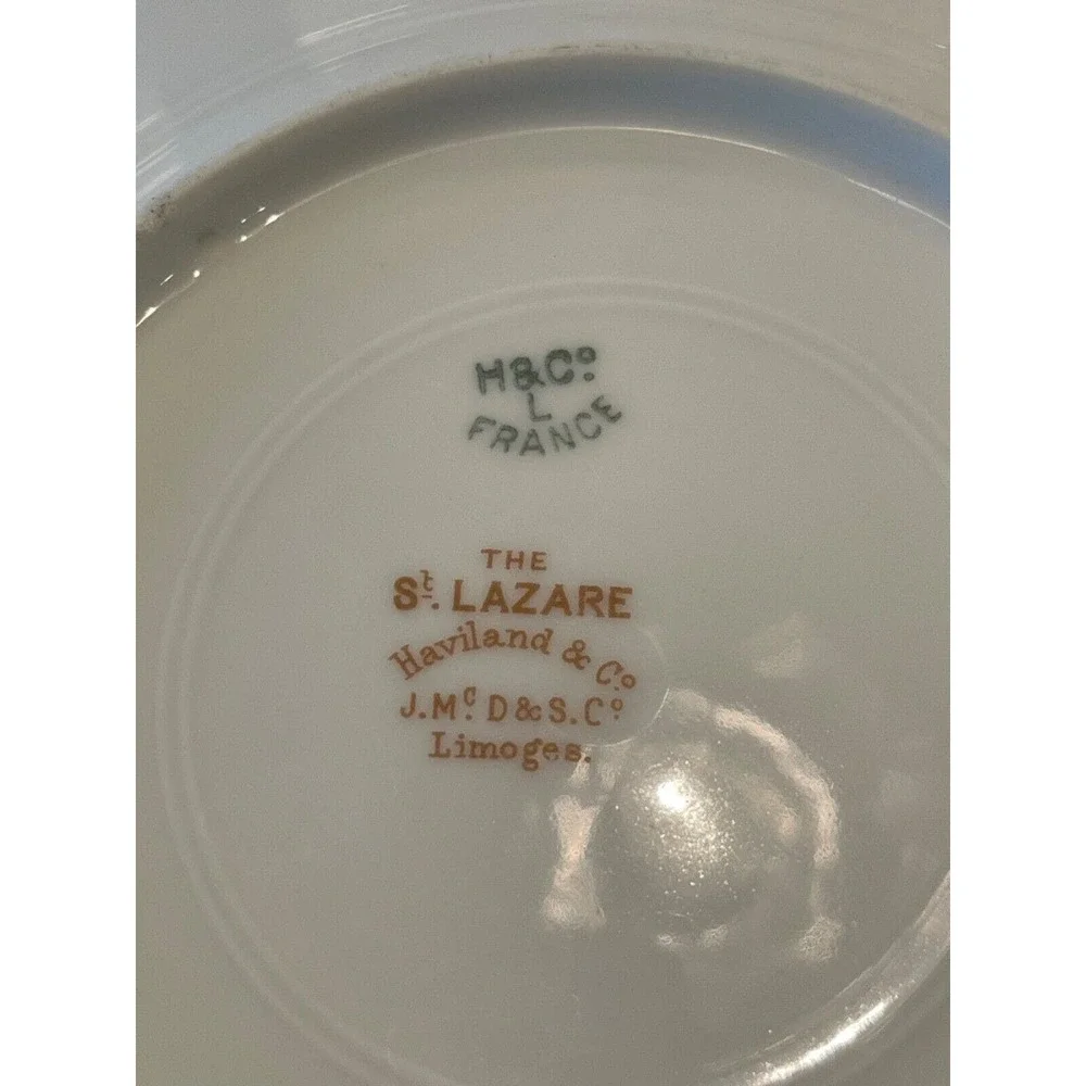 LIMOGES France St. Lazare Haviland FLORAL THISTLE Serving‎ Platter/Dessert Plat